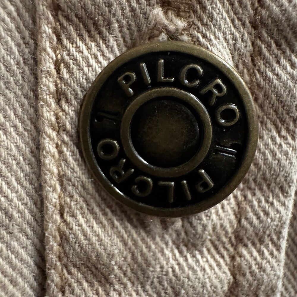 Anthropologie Pilcro Denim Button-Front Mini Dress Neutral Color US Size 6 NWT - Picture 13 of 16